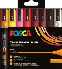 Tuscher - PC-5M - 8 stk. - Multifarvet>Posca New