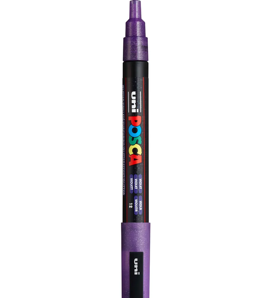 Tuscher - PC-3M - 4 stk. - Blå/Grøn/Lilla m. Glimmer>Posca Clearance