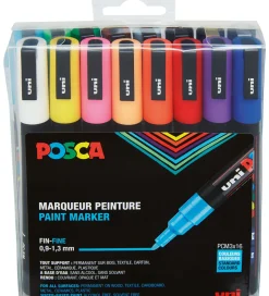 Tuscher - PC-3M - 16 stk. - Multifarvet>Posca Outlet