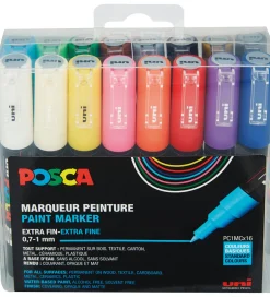 Tuscher - PC-1M - 16 stk. - Multifarvet>Posca