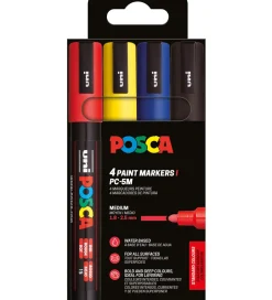 Tuscher - PC-5M - 4 stk. - Rød/Gul/Blå/Sort>Posca Sale