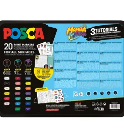 Tuscher m. Metalkasse - 20 stk. - Manga Hero>Posca Outlet