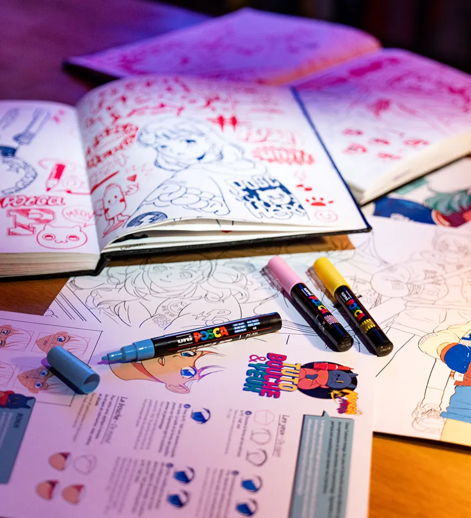 Tuscher m. Metalkasse - 20 stk. - Manga Hero>Posca Outlet