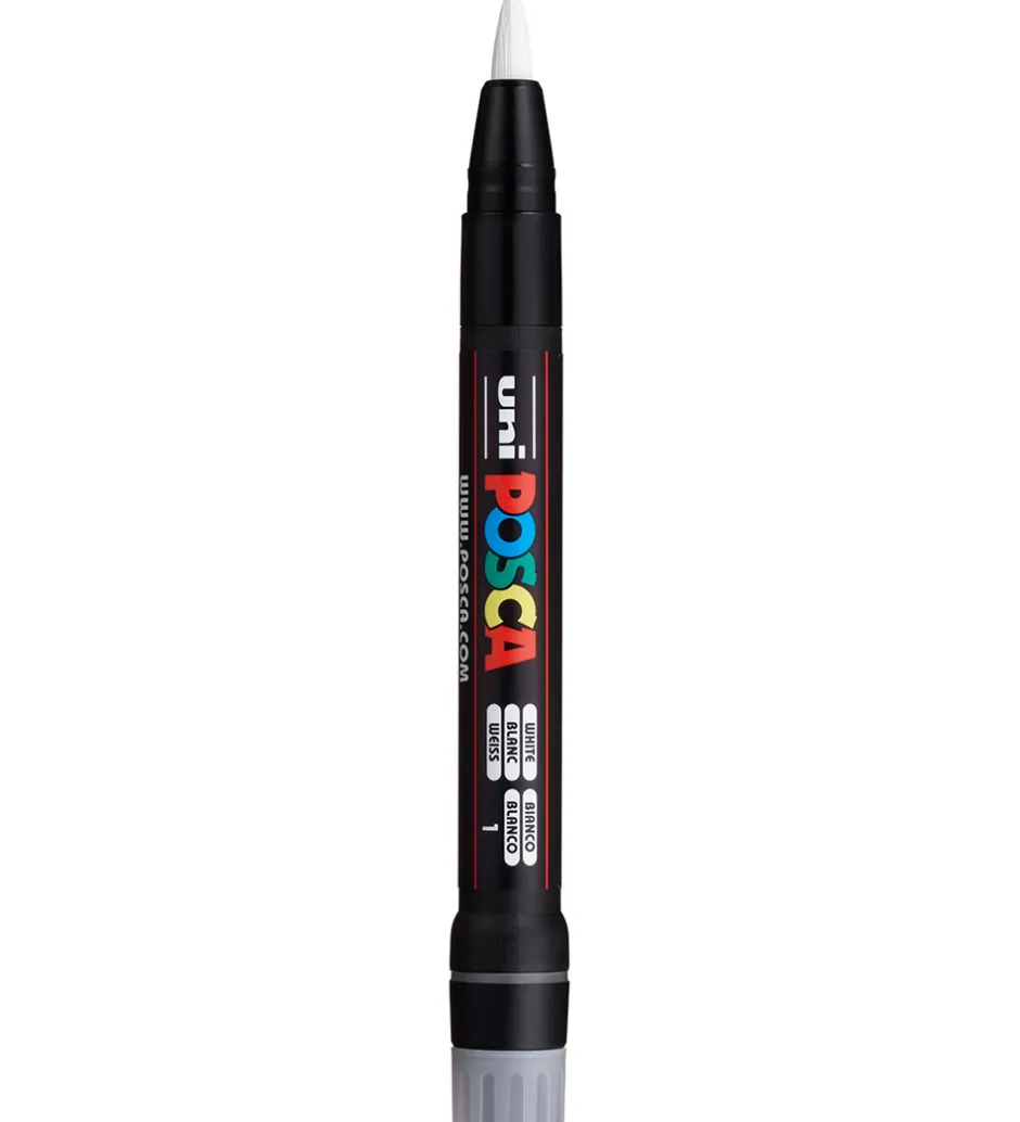 Tuscher m. Pensel-spids - PCF-350 - 3 stk. - Hvid/Sort>Posca Best