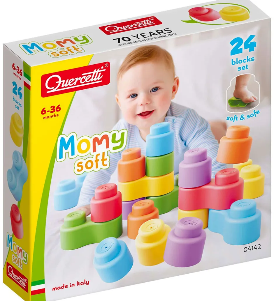 Byggeklodser - 24 stk. - Momy Soft>Quercetti