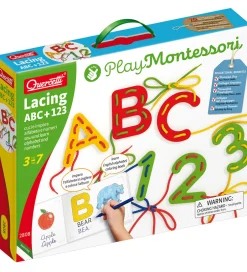 Læringssæt - Lacing ABC+123 - Play Montessori - 2802>Quercetti