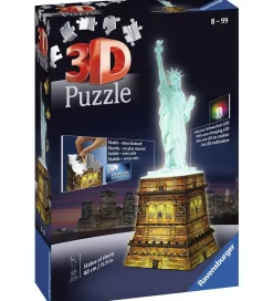 3D Puslespil - 120 Brikker - Statue of Liberty Nigh>Ravensburger New