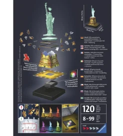 3D Puslespil - 120 Brikker - Statue of Liberty Nigh>Ravensburger New
