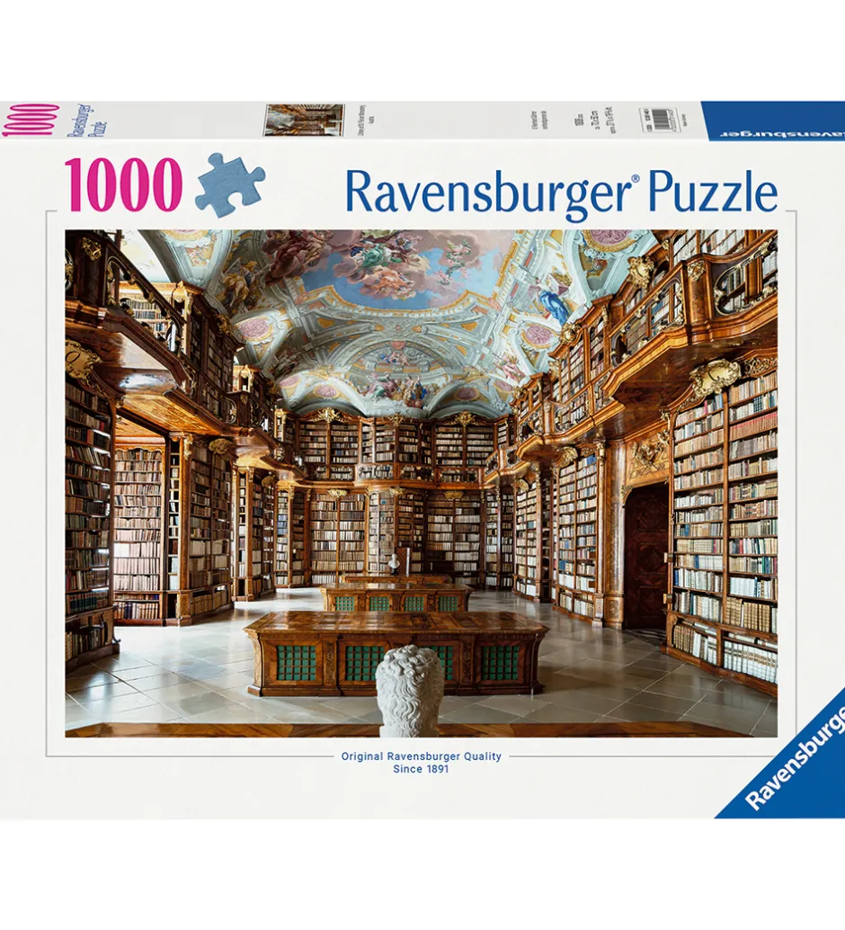 Puslespil - 1000 Brikker - Library at St. Florian M>Ravensburger Outlet