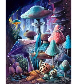 Puslespil - 500 Brikker - Moonlight Mushroom - Glow>Ravensburger
