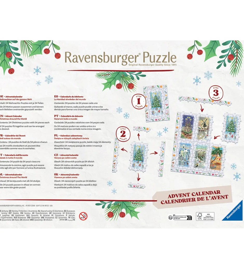 Puslespil - 24x54 Brikker - Julekalender - Christma>Ravensburger Outlet