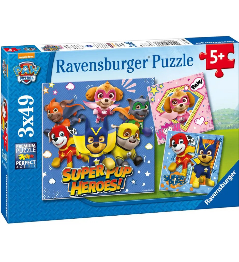Puslespil - 3x49 Brikker - Paw Patrol Super Pups>Ravensburger