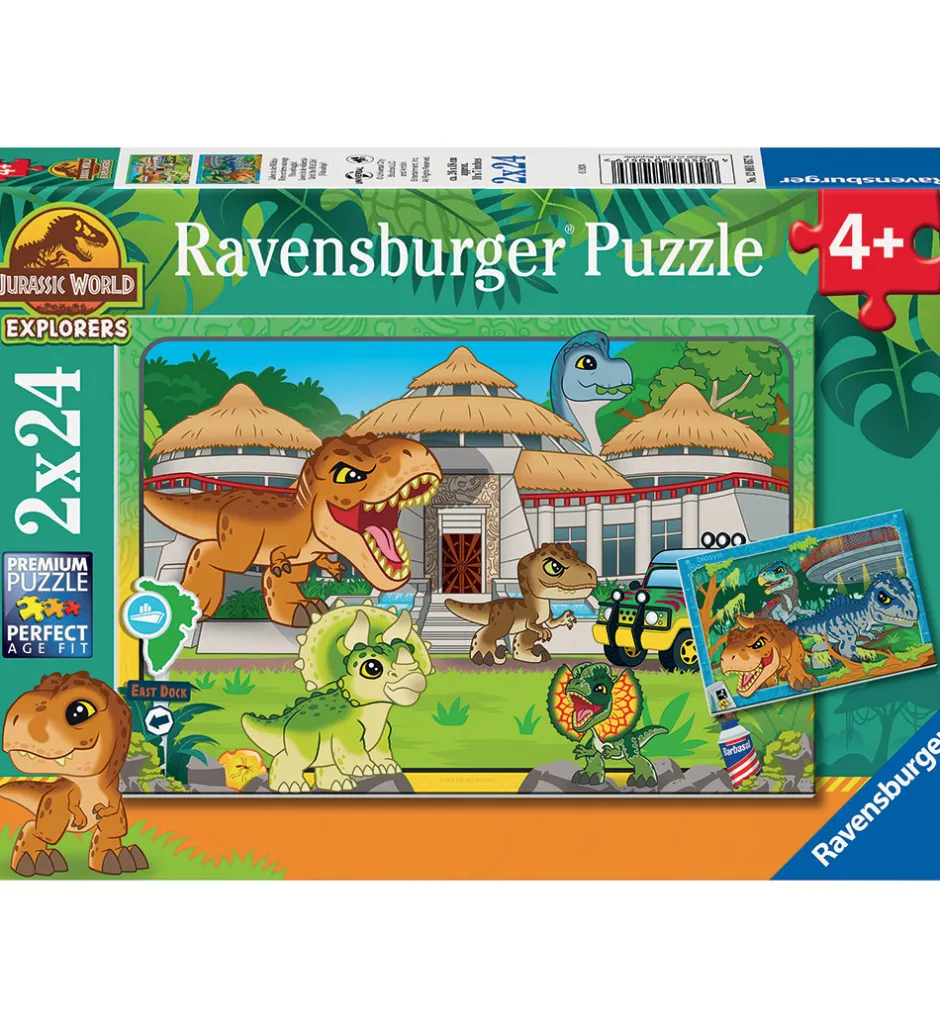Puslespil - 2x24 Brikker - Jurassic World Explorers>Ravensburger Online