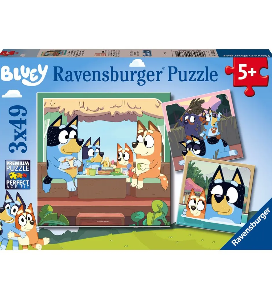 Puslespil - 3x49 Brikker - Bluey>Ravensburger Discount