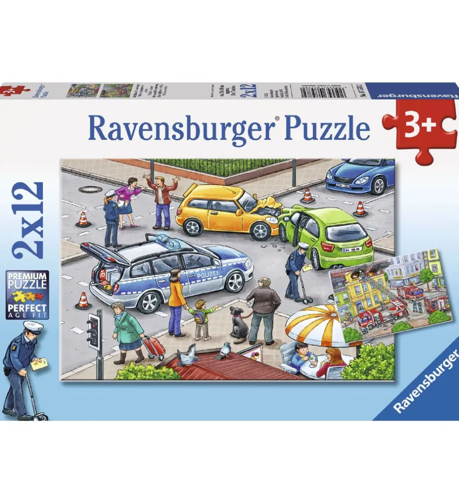 Puslespil - 2x12 Brikker - Blue Lights On The Way>Ravensburger