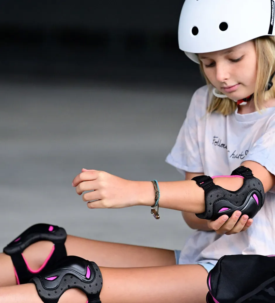 Beskyttelsessæt - Skate Gear Jr - Sort m. Pink>Rollerblade
