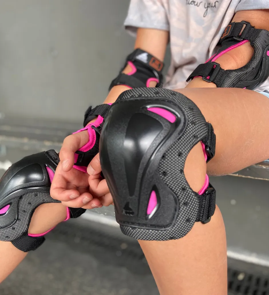 Beskyttelsessæt - Skate Gear Jr - Sort m. Pink>Rollerblade