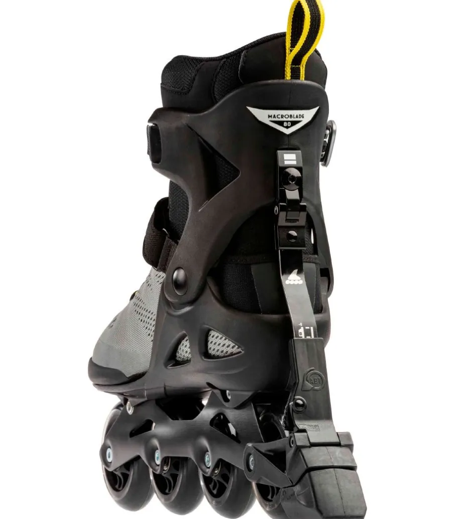 Rulleskøjter - Macroblade - 80 ABT - Silver/Neon Yel>Rollerblade Best
