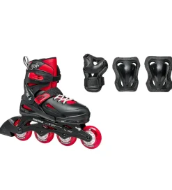 Rulleskøjtesæt - Fury Combo - Sort/Rød - Inliner>Rollerblade Sale