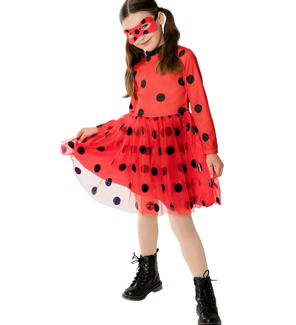 Udklædning - Miraculous Ladybug Tutu Dress & Mask>Rubies
