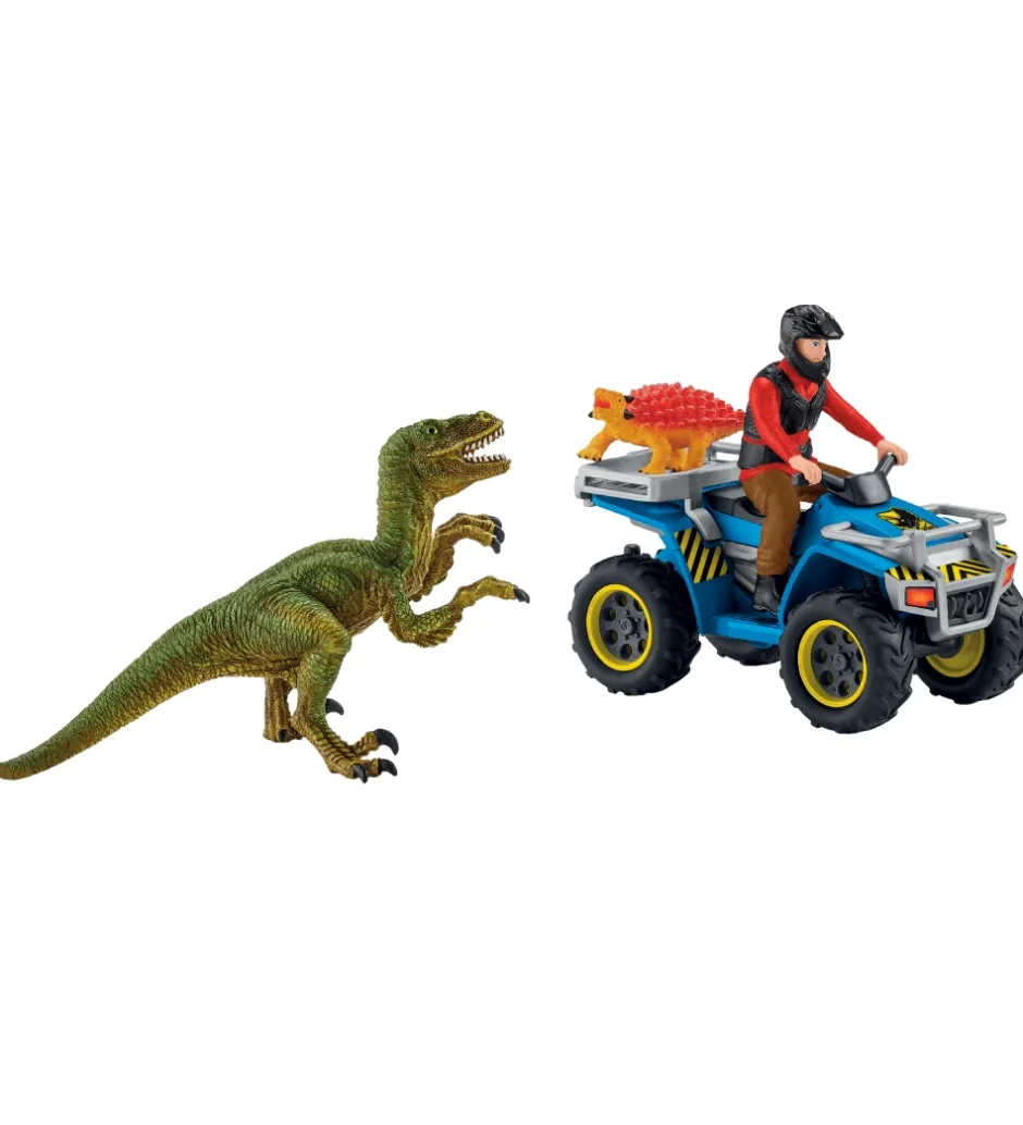 Dinosaurs - 11,5 x 6,5 cm - ATV & Velociraptor 41466>Schleich Discount