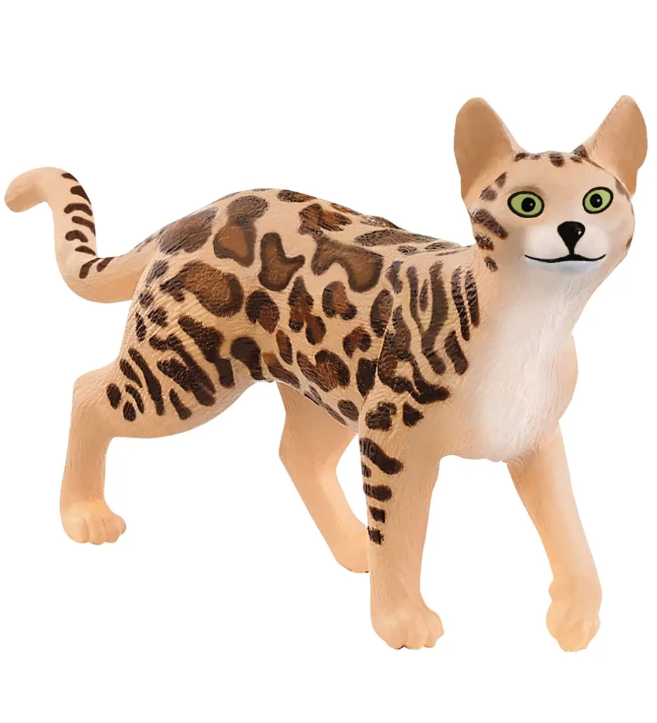 Dyr - 4,6 x 8,5 cm - Bengalkat 13918>Schleich
