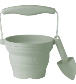 Foldbar Spand m. Skovl - 11x9 cm - Sage Green>Scrunch Clearance
