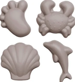 Sandforme - 4 stk - Silikone - 6,5-10,5 cm - Grå>Scrunch Hot