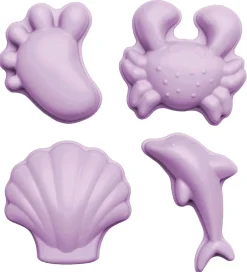 Sandforme - 4 stk - Silikone - 6,5-10,5 cm - Lys Lilla>Scrunch Online