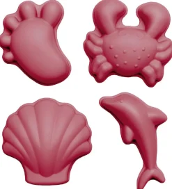 Sandforme - 4 stk. - Silikone - 6,5-10,5 cm - Cherry Red>Scrunch New