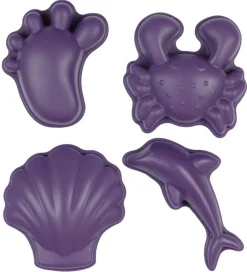 Sandforme - 4 stk. - Silikone - 6,5-10,5 cm - Dark Purpl>Scrunch