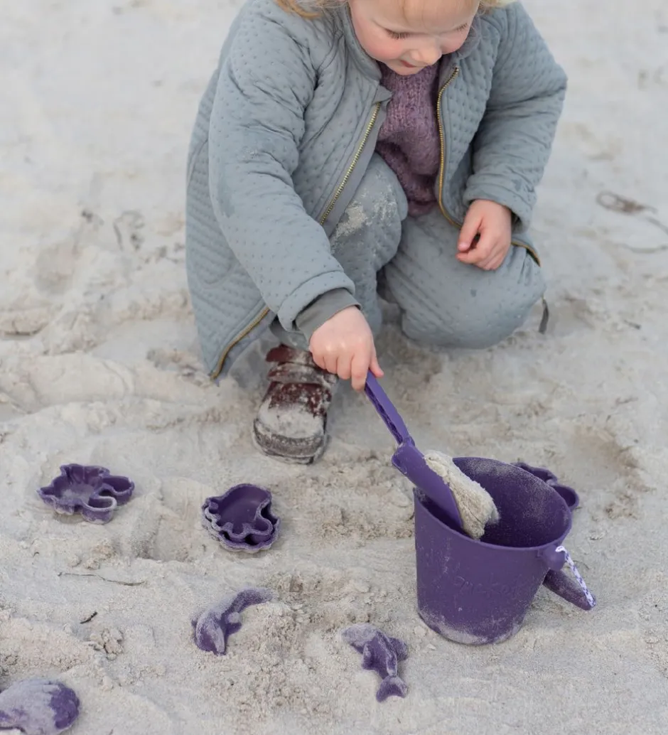 Sandforme - 4 stk. - Silikone - 6,5-10,5 cm - Dark Purpl>Scrunch