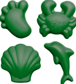 Sandforme - 4 stk. - Silikone - 6,5-10,5 cm - Dark Moss>Scrunch New