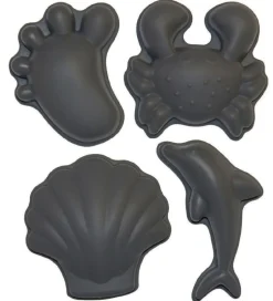 Sandforme - 4 stk - Silikone - 6,5-10,5 cm - Mørkegrå>Scrunch Sale