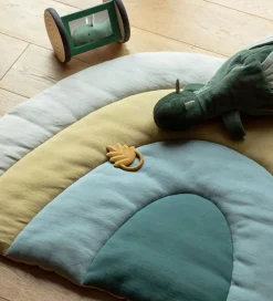 Strikket Legemadras - Regnbue - 130x85 - Dusty Green>Sebra Online