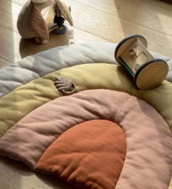 Strikket Legemadras - Regnbue - 130x85cm - Sunset Rose>Sebra Hot