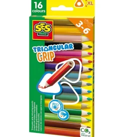 - Farveblyanter - Trekantede - 16 Stk.>SES Creative New