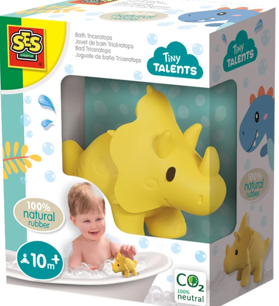 Badedyr - Triceratops - Naturgummi>SES Creative Clearance