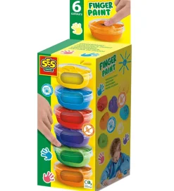 Fingermaling - 6x45ml>SES Creative Hot
