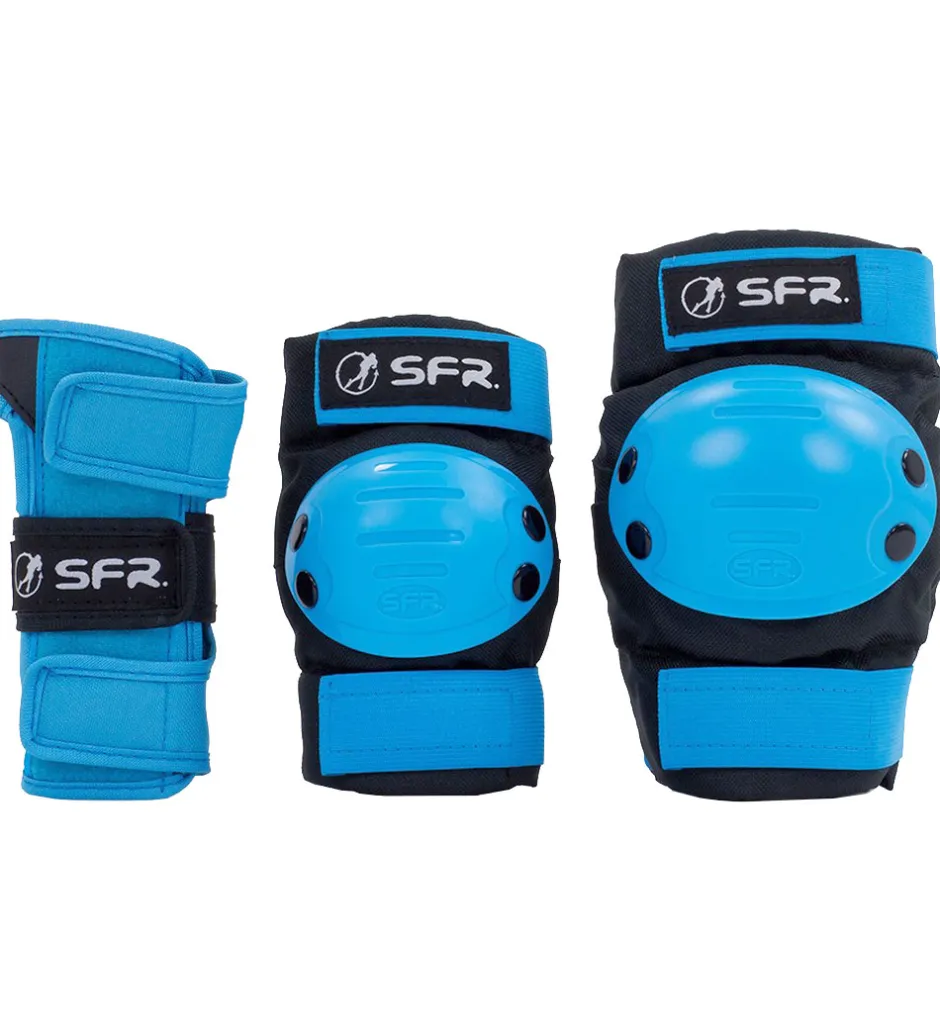 Beskyttelsessæt - Youth Ramp Triple Pad Set - Sort/Blå>SFR New