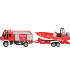 Brandbil m. Båd - 1:87 - Unimog Fire Engine With Boat>Siku Outlet