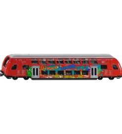 Tog - Double-Deck-Train - 1:87 - Rød m. Graffiti>Siku Outlet