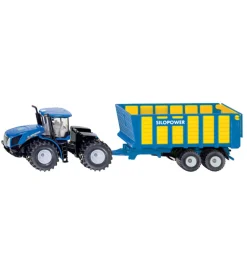 Traktor m. Silagevogn - New Holland T9.560 - Blå>Siku