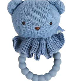 Biderangle - Bjørn - Strik - 10 cm - Blue>Smallstuff Clearance