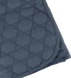 Legetæppe - 100x100 - Quiltet Stålblå m. Stjerner>Smallstuff Clearance