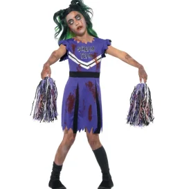 Udklædning - Dark Cheerleader - Lilla/Sort>Smiffys