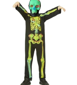 Udklædning - Green Skeleton Glow In The Dark - Multi>Smiffys