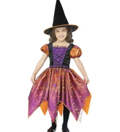 Udklædning - Moon & Stars Witch - Lilla/Orange>Smiffys Outlet
