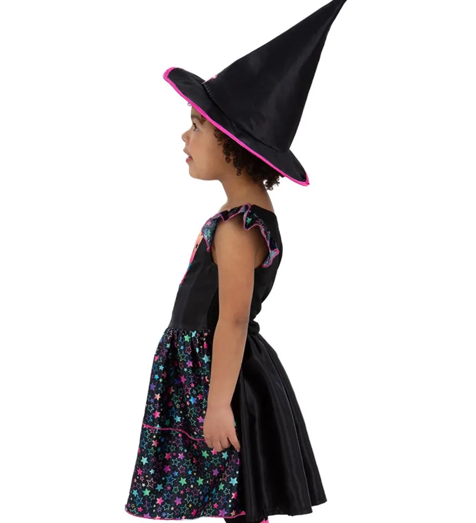 Udklædning - Neon Star Witch - Rosa/Sort>Smiffys Best