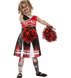 Udklædning - Zombie Cheerleader - Rød/Sort>Smiffys Outlet